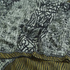 Sanskriti Vintage Sarees Grey Pure Crepe Silk Abstract Printed Sari Craft Sustainable Fabric