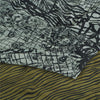 Sanskriti Vintage Sarees Grey Pure Crepe Silk Abstract Printed Sari Craft Sustainable Fabric