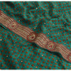 Sanskriti Vintage Sarees Green Pure Crepe Silk Print Embroidered Sari Sustainable Fabric
