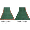 Sanskriti Vintage Sarees Green Pure Crepe Silk Print Embroidered Sari Sustainable Fabric