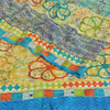 Sanskriti Vintage Sarees Multi Pure Crepe Silk Printed Sari 5yd Craft Sustainable Fabric