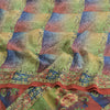 Sanskriti Vintage Sarees Multi Pure Crepe Silk Printed Sari 5yd Craft Sustainable Fabric