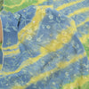 Sanskriti Vintage Sarees Green/Blue Tie-Dye Embroidered Pure Crepe Sari Sustainable Fabric