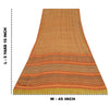 Sanskriti Vintage Sarees Orange Pure Crepe Silk Printed Sari 5yd Craft Sustainable Fabric