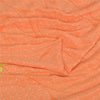 Sanskriti Vintage Sarees Orange Pure Crepe Silk Printed Sari 5yd Craft Sustainable Fabric