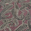 Sanskriti Vintage Sarees Mauve/Black Pure Crepe Silk Print Sari 5yd Craft Sustainable Fabric