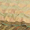 Sanskriti Vintage Sarees Multi Pure Crepe Silk Printed Sari 5yd Craft Sustainable Fabric
