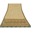 Sanskriti Vintage Sarees Multi Pure Crepe Silk Printed Sari 5yd Craft Sustainable Fabric