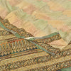 Sanskriti Vintage Sarees Multi Pure Crepe Silk Printed Sari 5yd Craft Sustainable Fabric