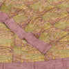 Sanskriti Vintage Sarees Multi Pure Crepe Silk Printed Sari 5yd Craft Sustainable Fabric