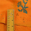 Sanskriti Vintage Sarees Hand Made Zardozi & Paint Orange Pure Crepe 5+YD Sari