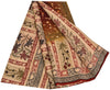 Sanskriti Vintage Sarees Hand Embroidery Suzani Pure Crepe Printed Sari Sustainable Fabric