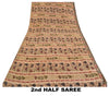 Sanskriti Vintage Sarees Hand Embroidery Suzani Pure Crepe Printed Sari Sustainable Fabric