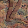 Sanskriti Vintage Sarees Hand Beaded Pure Crepe Silk Printed Sari Floral Sustainable Fabric