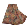 Sanskriti Vintage Sarees Hand Beaded Pure Crepe Silk Printed Sari Floral Sustainable Fabric