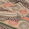 Sanskriti Vintage Sarees Gray Embroidered Pure Crepe Print Sari 5yd Craft Sustainable Fabric