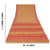 Sanskriti Vintage Sarees Beige/Red Pure Crepe Silk Printed Sari 5yd Craft Sustainable Fabric