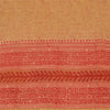 Sanskriti Vintage Sarees Beige/Red Pure Crepe Silk Printed Sari 5yd Craft Sustainable Fabric