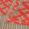 Sanskriti Vintage Sarees Red Blend Crepe Printed Sari 5yd Floral Craft Sustainable Fabric
