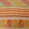 Sanskriti Vintage Sarees Multi Pure Crepe Silk Printed Sari 5yd Craft Sustainable Fabric