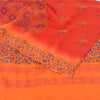 Sanskriti Vintage Sarees Red 100% Pure Crepe Silk Printed Sari 5yd Craft Sustainable Fabric