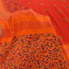 Sanskriti Vintage Sarees Red 100% Pure Crepe Silk Printed Sari 5yd Craft Sustainable Fabric