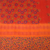 Sanskriti Vintage Sarees Red 100% Pure Crepe Silk Printed Sari 5yd Craft Sustainable Fabric