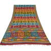 Sanskriti Vintage Sarees Multi Pure Crepe Silk Printed Sari 6yd Craft Sustainable Fabric