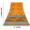 Sanskriti Vintage Sarees Yellow Pure Crepe Silk Printed Sari 5yd Craft Sustainable Fabric