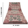Sanskriti Vintage Sarees Dusty Pink Pure Crepe Silk Print Sari 5yd Craft Sustainable Fabric