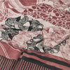 Sanskriti Vintage Sarees Dusty Pink Pure Crepe Silk Print Sari 5yd Craft Sustainable Fabric