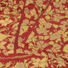 Sanskriti Vintage Sarees Red 100% Pure Crepe Silk Printed Sari 5yd Craft Sustainable Fabric
