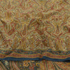 Sanskriti Vintage Sarees Multi Pure Crepe Silk Printed Sari 5yd Craft Sustainable Fabric