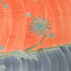 Sanskriti Vintage Sarees Gray/Orange Embroidery Pure Crepe Sari 5yd Craft Sustainable Fabric