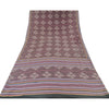 Sanskriti Vintage Sarees Mauve Pure Crepe Silk Printed Sari 5yd Craft Sustainable Fabric