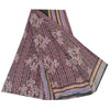 Sanskriti Vintage Sarees Mauve Pure Crepe Silk Printed Sari 5yd Craft Sustainable Fabric
