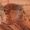 Sanskriti Vintage Sarees Peach Pure Crepe Silk Printed Sari Floral Craft Sustainable Fabric