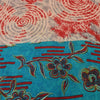 Sanskriti Vintage Sarees Red/Blue Pure Crepe Silk Printed Sari 5yd Craft Sustainable Fabric