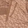 Sanskriti Vintage Sarees Brown Pure Crepe Silk Printed Sari 5yd Craft Sustainable Fabric