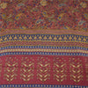 Sanskriti Vintage Sarees Dark Red Pure Crepe Silk Printed Sari 5yd Craft Sustainable Fabric