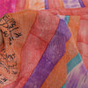 Sanskriti Vintage Sarees Multi 100%Pure Crepe Silk Printed Sari 5yd Craft Sustainable Fabric