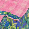 Sanskriti Vintage Sarees Pink 100% Pure Crepe Silk Printed Sari 6yd Craft Sustainable Fabric
