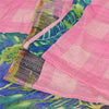 Sanskriti Vintage Sarees Pink 100% Pure Crepe Silk Printed Sari 6yd Craft Sustainable Fabric
