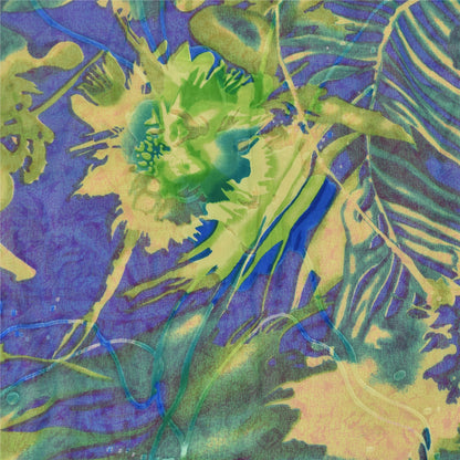 Sanskriti Vintage Sarees Pink 100% Pure Crepe Silk Printed Sari 6yd Craft Sustainable Fabric