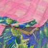 Sanskriti Vintage Sarees Pink 100% Pure Crepe Silk Printed Sari 6yd Craft Sustainable Fabric