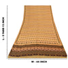 Sanskriti Vintage Sarees Multi Pure Crepe Silk Printed Sari 5yd Craft Sustainable Fabric