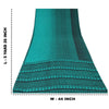 Sanskriti Vintage Sarees Blue/Black Pure Crepe Silk Print Sari 5yd Craft Sustainable Fabric