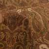 Sanskriti Vintage Sarees Brown 100%Pure Crepe Silk Printed Sari 5yd Craft Sustainable Fabric