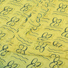 Sanskriti Vintage Sarees Lemon Yellow Pure Crepe Silk Printed Sari Craft Sustainable Fabric