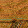 Sanskriti Vintage Sarees Multi Pure Crepe Silk Printed Sari 5yd Craft Sustainable Fabric